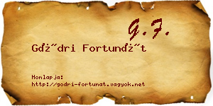 Gödri Fortunát névjegykártya